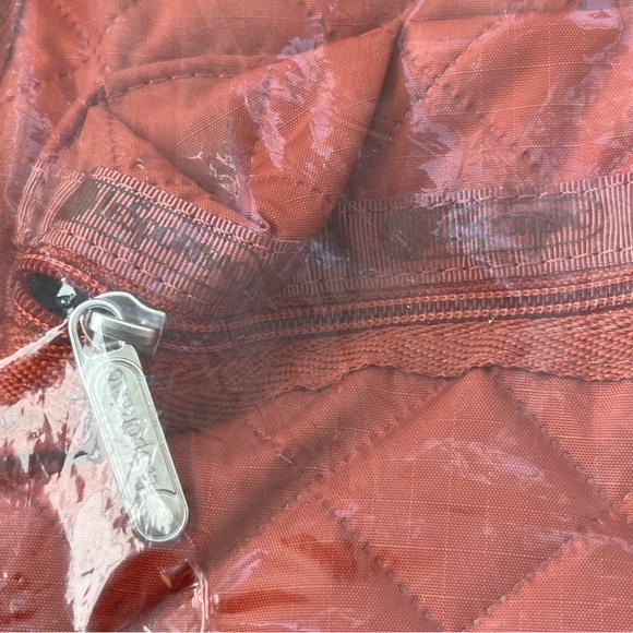 LESPORT SAC Quilted Red Orange Burgundy Backpack Route Small - Picture 3 of 8